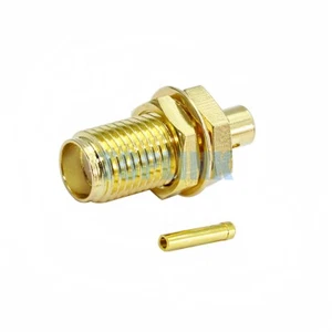10x SMA Female Jack Bulkhead Solder Connector for Semi-Rigid RG405 0.086" Cable - Bild 1 von 5