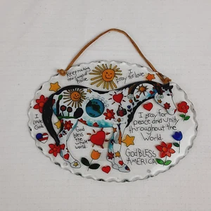 Joan Baker Designs Painted Horse Glass Sun Catcher Childrens Prayer Pony Hanging - Picture 1 of 15