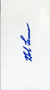 Bob Lemon Signed Jsa Cert Sticker 3x5 Index Card Authentic Autograph - Picture 1 of 1