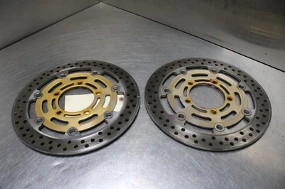 03-04 KAWASAKI NINJA ZX6R FRONT LEFT RIGHT BRAKE ROTORS DISCS Foto 1 de 4