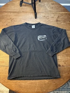 Vtg RENT "No Day But Today" Y2K Movie Musical Promo T-Shirt Shirt Black Size M - Picture 1 of 11