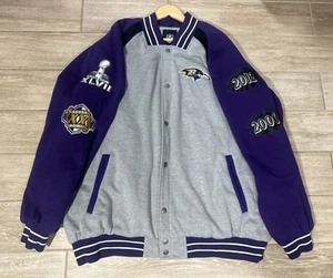 NEU Vintage Baltimore Ravens Super Bowl Champions 2012 NFL Varsity Jacke 4XL - Bild 1 von 14