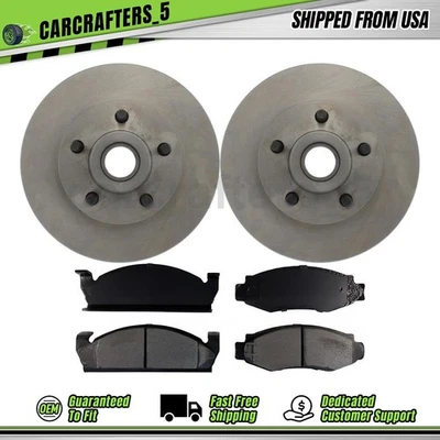 Disc Brake Rotors Brake Pads Set Front for 1977 AMC Hornet 3.8L - Image 1 of 4