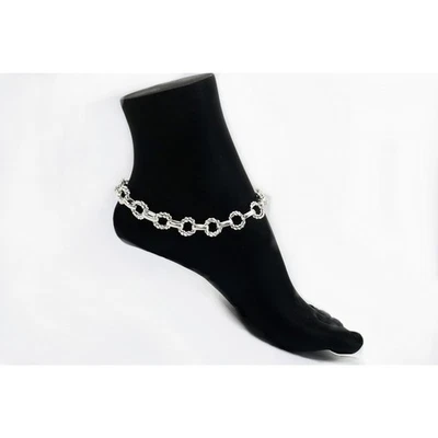 Rope rings Unique Unisex solid ankle brac. 925 Sterling Silver 10 inch expand 11 - Image 1 of 4