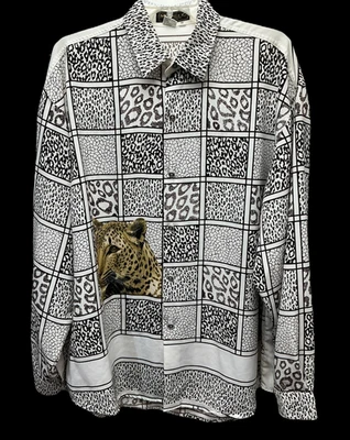 De colección Metallic por P.E.K. Camisa Estampado Leopardo XL | Poliéster Piel Melocotón | Animal Foto 1 de 4