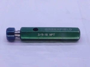 3/8 18 NPT L1 PIPE THREAD PLUG GAGE .375 .3750 N.P.T. NATIONAL TAPER INSPECTION - Picture 1 of 2