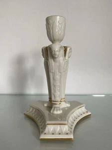 Royal Worcester Egyptian Revival White & Gilt Candlestick Circa 1870 Rare - Picture 1 of 18