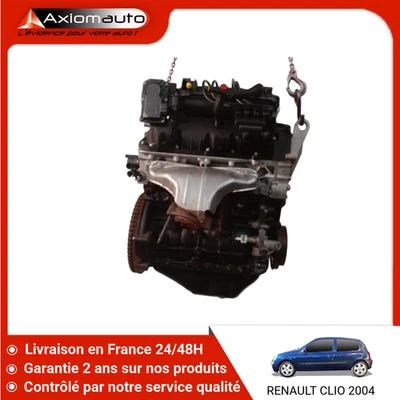 🇫🇷 MOTEUR   RENAULT CLIO II Phase 2 2001-2006 1.2 16V (BB05, BB0W, BB11, - Photo 1/4