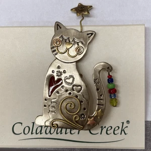 Coldwater Creek Whimsical Loving Cat Pin *New* - Picture 1 of 4
