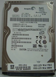 Seagate ST980817AS 80GB SATA 5400RPM 2.5in 9.5MM Hard Drive Tested Good - Picture 1 of 1
