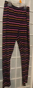 GIRLS HALLOWEEN STRIPPED THEMED LEGGINGS SIZE L / XL 14/16 - Picture 1 of 5