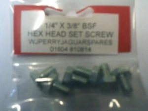 1/4" BSF X 3/8" HEX HEAD SET SCREW BOLTS X 6 - Picture 1 of 1