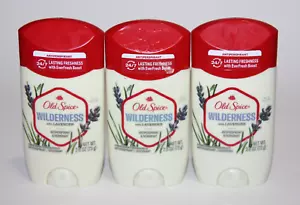 LOT (3) OLD SPICE WILDERNESS LAVENDER ANTIPERSPIRANT DEODORANT EXP 2/25 6/2025 - Picture 1 of 2