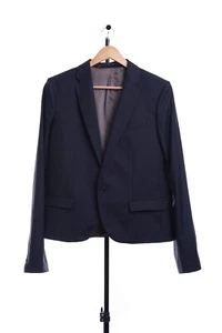 Acne Aktie 100% Wool Men’s Blue Navy Blazer Jacket Size 50/M - Picture 1 of 9