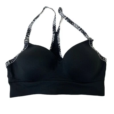 粉色无线浅衬里胸罩黑色和白色 - 中号 — 第 1/4 张图片