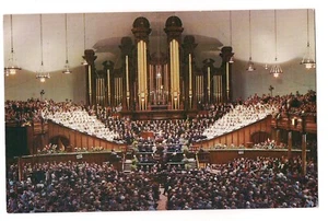 Congregation TABERNACLE Organ MORMON Choir Salt Lake City Utah Postcard Koppel - Picture 1 of 2