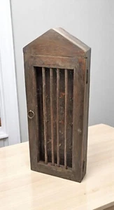 Vinttage Wooden Wall Décor Key Hanger Cabinet Original Old hand Crafted - Picture 1 of 7