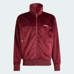 adidas Originals Monogram Plush Velour Track Top Jacket  IX6736 - Afbeelding 1 van 7