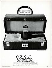 1966 Caleche Hermès perfume Paris crocodile bag vintage photo Print Ad adL16