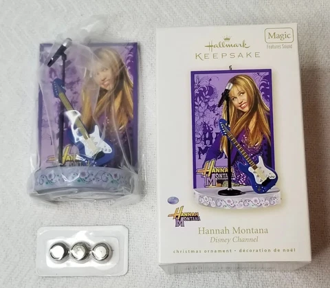 Hannah Montana Hallmark Ornament 2006 With Sound Batteries Included Disney NIB Cover