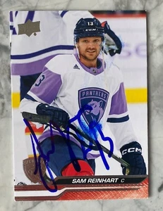 Sam Reinhart Signed Autographed Florida Panthers Upper Deck Card & COA READ - Picture 1 of 2