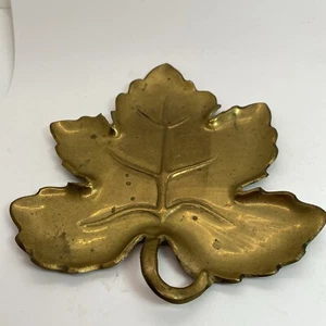 BRASS Mid MCM 40s LeafVine Tree CatchAll Coin Trinket Dish Tray - Picture 1 of 4
