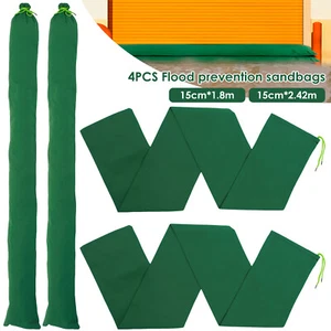4Pcs Sand Bags Thickened Long Canvas Sandbags Sturdy Flood Water Barrier leiKL+ - Picture 1 of 17