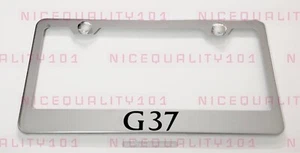 G 37 Stainless Steel Finished License Plate Frame Holder Rust Free - Picture 1 of 1