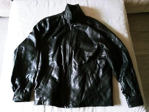 Brandini le Collezioni Black Soft Leather Jacket Mens XL - Picture 1 of 6