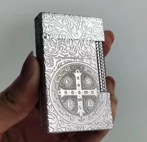 Luxury Retro Cigarette Bright Ping Sound Gas Memorial DP Engraving Lighter - Picture 1 of 6