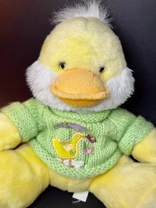 Easter duckling duck w cute knitted sweater Furrytails Zheliang 10 in soft toy - Picture 1 of 9
