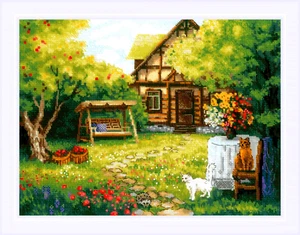 Country House Cross Stitch Kit by Riolis - Picture 1 of 4