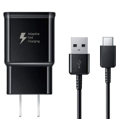 USB Wall Charger & 3FT USB-C Cable for Samsung Galaxy A14 A34 A54 S21 S22 黑色 — 第 1/4 张图片