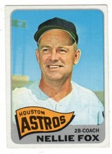1965 Topps #485 Nellie Fox - Houston Astros, Excellent Condition