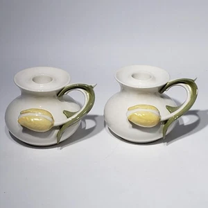 Set of 2 Goebel Porcelain Tulip Candle Holders W. Germany - Picture 1 of 14