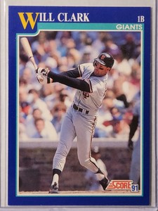 1991 Score Will Clark card #7