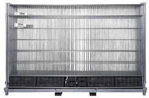 Bauzaun Set 24er schwer, Transport-/Kombipalette, Mobilzaun Set, Kunststofffüße - Bild 1 von 6