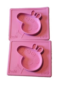 EZPZ Peppa Pig Toddler Plate Placemat Silicone Set Of Two - Picture 1 of 2