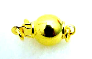 Venta al por mayor 5X Amarillo 8mm Cierre de bola redondo Accesorios para joyería 1 cuerda Gp153 - Imagen 1 de 3