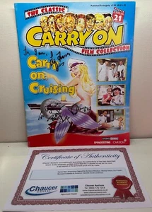 LIZ FRAZER DILYS LAYE CARRY ON CRUISING FILMS HAND SIGNED 8X10 AFTAL APPROVED - Picture 1 of 5