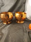 Nice Vintage Pair Copper Footed Planters Taunton Massachusetts Made
