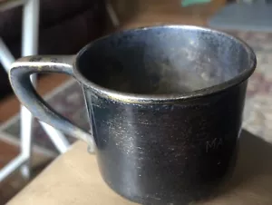 ANTIQUE GORHAM 224 STERLING BABY CUP 65G 1950’s Engraved - Picture 1 of 9