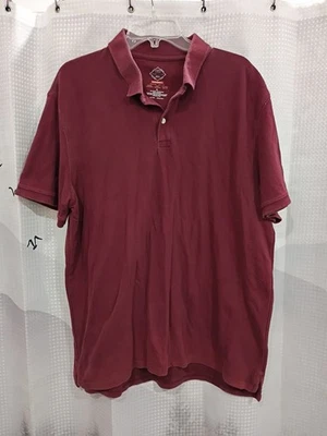 Camisa polo St. John's Bay para hombre XL algodón poliéster rojo manga corta cuello Foto 1 de 4