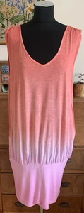 ETAM ! SIZE 18 / 20 ! GORGEOUS SUMMER / BEACH T - SHIRT DRESS ! PINKS ! VGC ! - Picture 1 of 6
