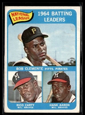 1965 Topps Roberto Clemente/Rico Carty/Hank Aaron EX-EX/MT Set Break #2 Foto 1 de 2