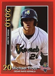 Cedar Rapids Kernels Rising Alumni 2010 Mike Trout #2 Michael Trout - Imagen 1 de 3
