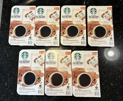 Starbucks Via Instant Colombia Medium Roast Coffee 182 Sticks 14 Boxes,Exp 05/26 - Image 1 of 2
