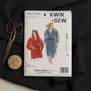 Kwik Sew 1938 Misses Wickelmantel Muster XS-XL Kerstin Martensson 1989 ungeschnitten - Bild 1 von 9