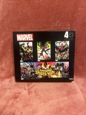 Marvel The Amazing Spider-Man Paquete de 4 300 piezas (x3) 500 piezas (x1) Buffalo Puzzle Foto 1 de 4
