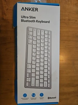 Anker Ultra Slim Bluetooth Wireless Keyboard - Silver - Open Box - Image 1 of 3